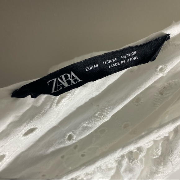 White&Blue Zara Eyelet Cutout Top - Picture 7 of 7